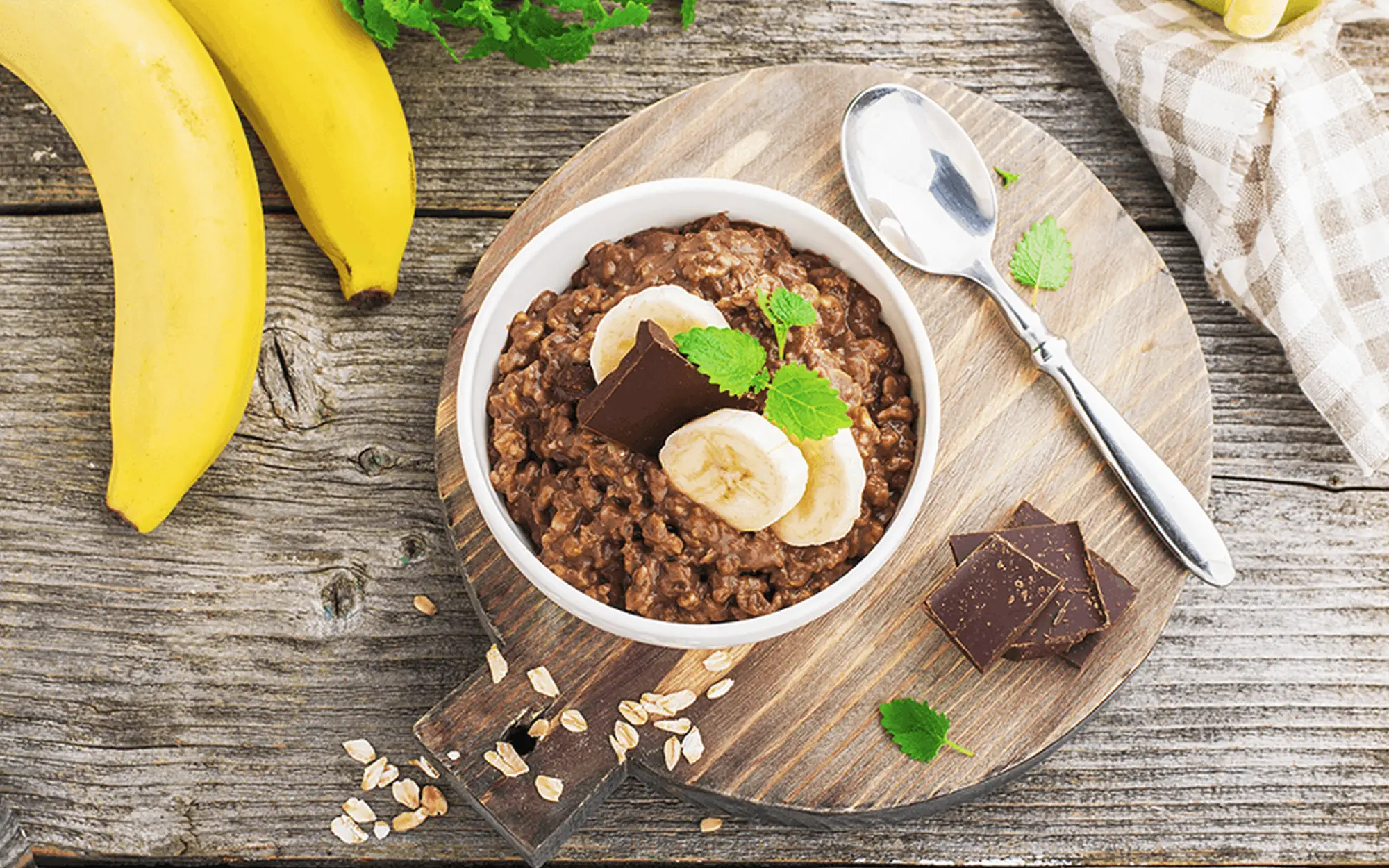 Foto de Avena Con Guineo elaborada con leche fresca Tres Monjitas