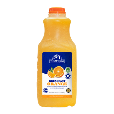 Bebida de frutas Tres Monjitas Breakfast Orange (china) de 59oz