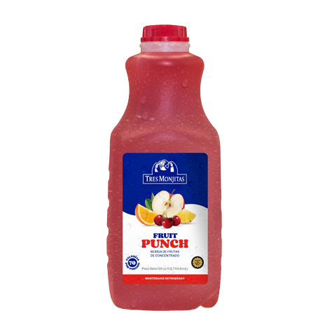 Bebida De Frutas Tres Monjitas Fruit Punch 59oz