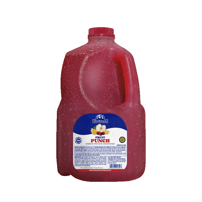 Fruit Punch Tres Monjitas 120 Oz.