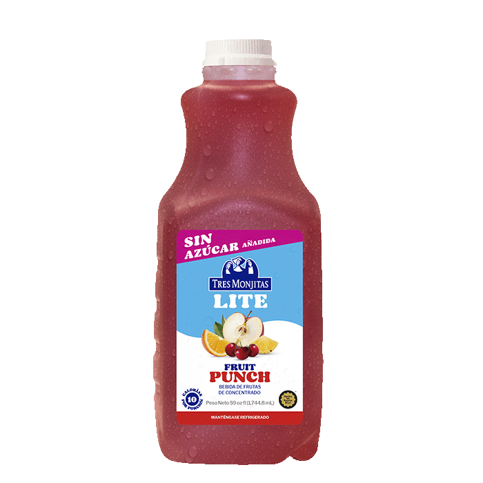 Bebidas Fruit Punch 59 Oz Tres Monjitas Lite