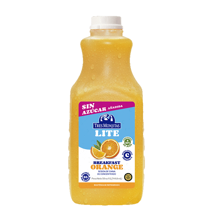 Bebida de China breakfast orange LITE 32 oz Tres Monjitas