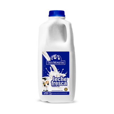 Tres Monjitas Leche Regular Medio Galón 64 Oz
