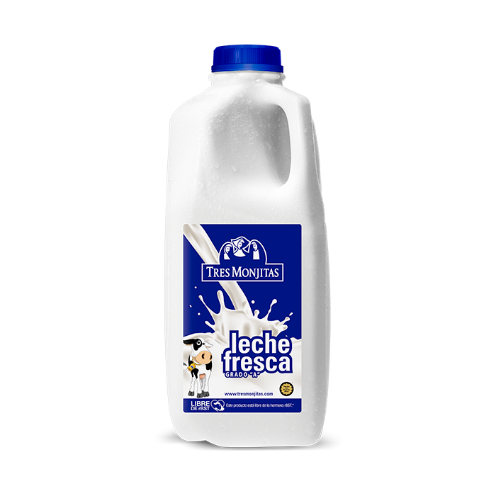 Tres Monjitas Leche Regular Medio Galón 64 Oz