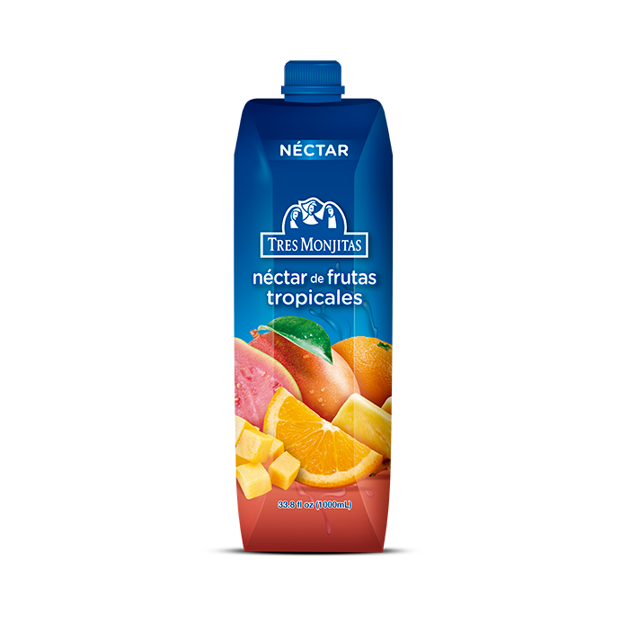 Tres Monjitas Néctar Frutas Tropicales 33.8 Oz