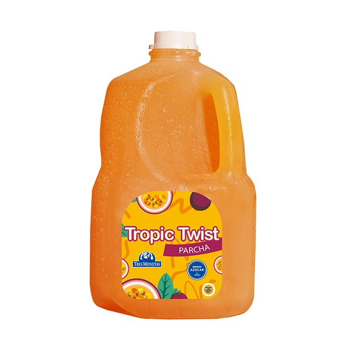 Tres Monjitas Bebida Tropic Twist sabor Parcha