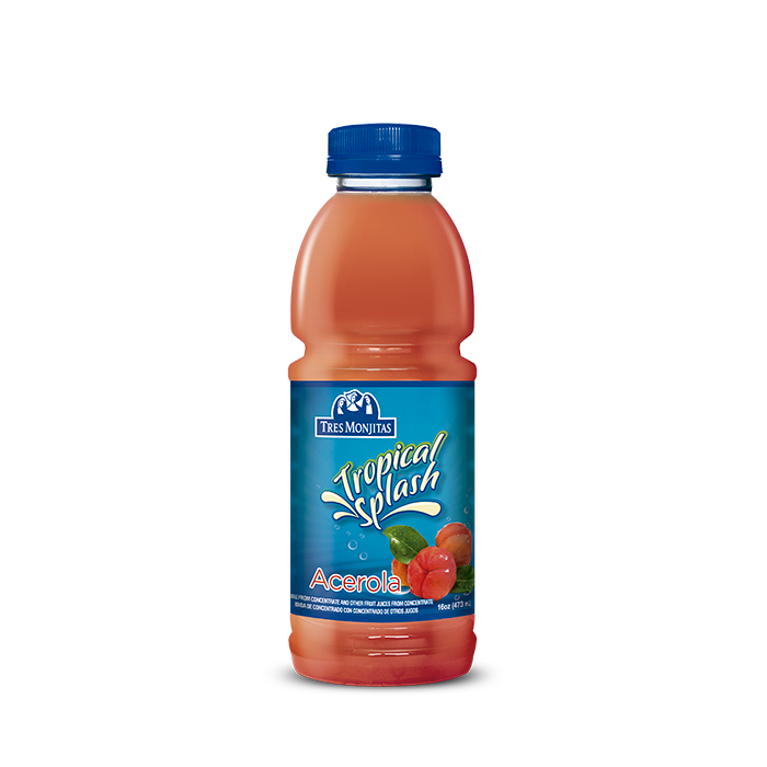 Tres Monjitas bebida Tropical Splash Acerola 16 Oz