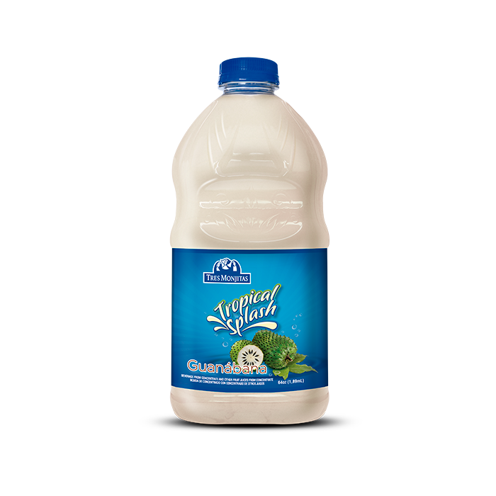 Tres Monjitas bebida Tropical Splash Guanábana 64 Oz