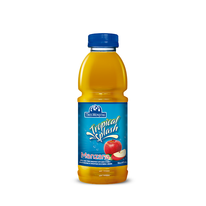 Tres Monjitas bebida Tropical Splash Manzana 16oz