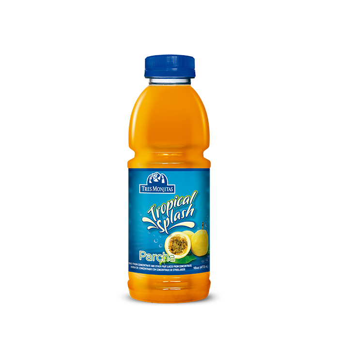 Tres Monjitas bebida Tropical Splash Parcha 16 Oz