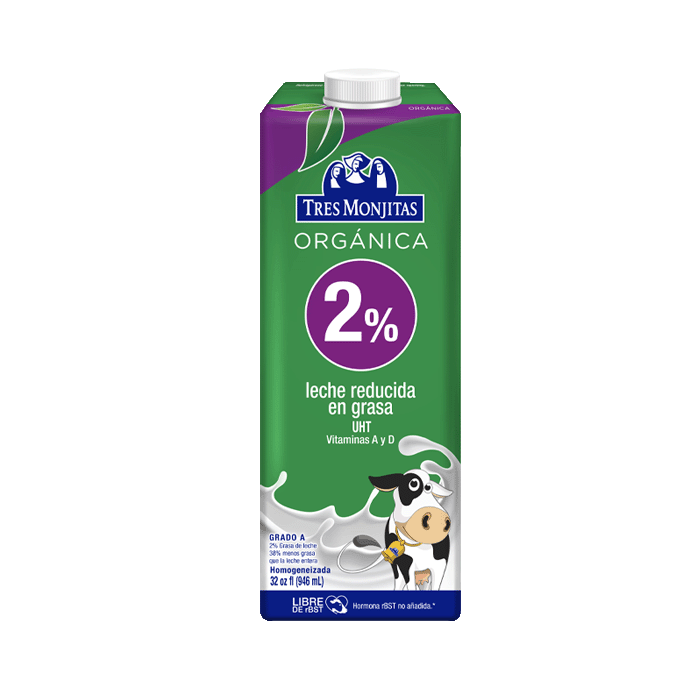 Prueba la nueva Leche UHT Orgánica de Tres Monjitas. Hecha con leche de vacas de libre pastoreo, sin hormonas, antibióticos o pesticidas. ¡Encuéntrala en tu supermercado favorito!