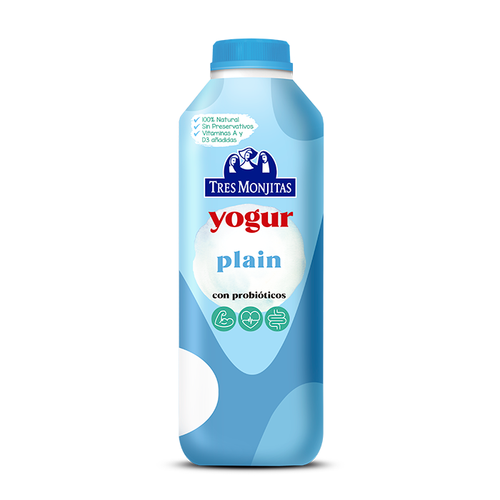 Tres Monjitas Yogur Bebible Plain 32 Oz