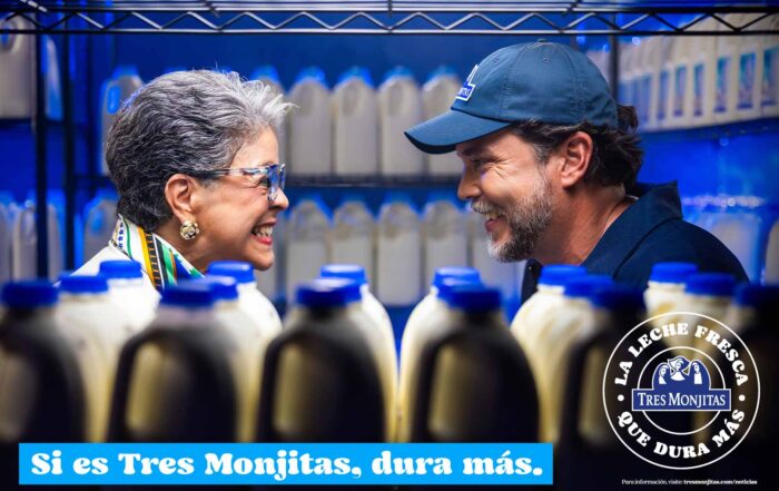 Campaña de leche fresca Tres Monjitas; Si es Tres Monjitas, dura más.