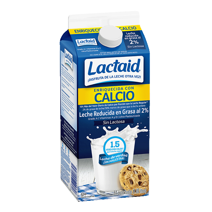 Leche Lactaid© sin lactosa enriquecida con calcio, reducida en grasa al 2% 64 oz