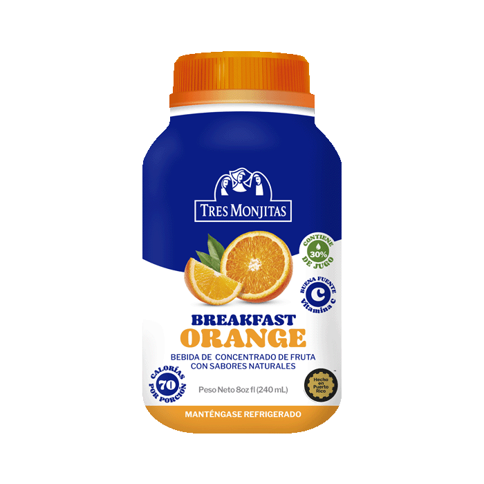Breakfast Orange Tres Monjitas 8 Oz