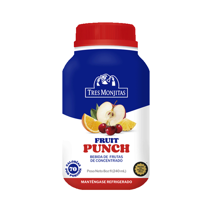 Fruit Punch Tres Monjitas 8 Oz
