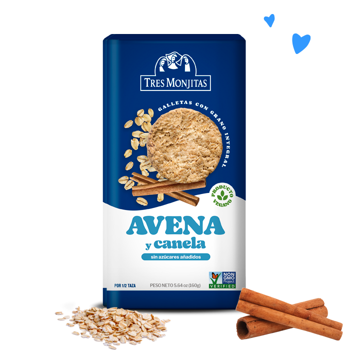 Galletas de avena y canela sin azúcares añadidos Tres Monjitas.