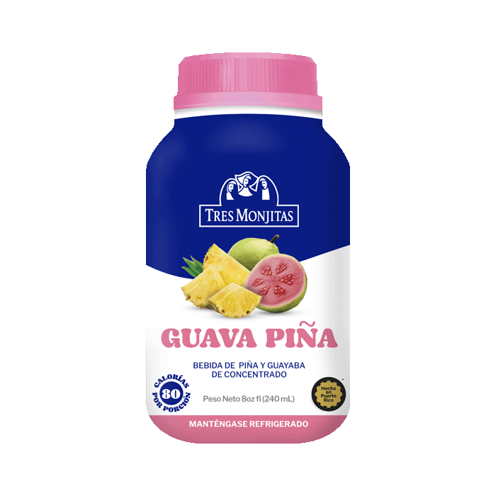 Guava Pina Tres Monjitas 8 Oz.
